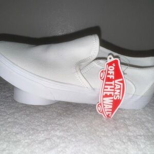 Vans All-White Slip-On Shoes